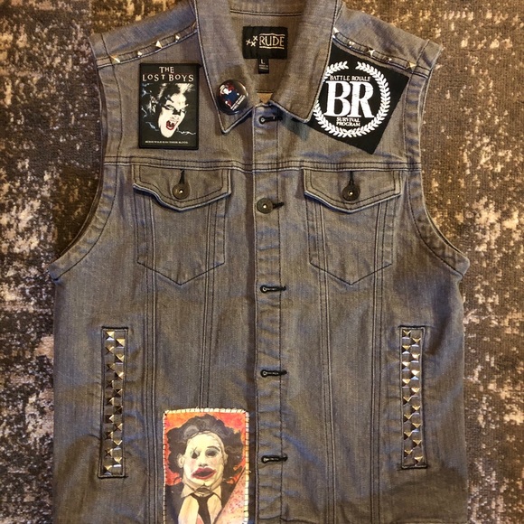 RUDE Other - Rude Horror Punk Rock Denim Vest